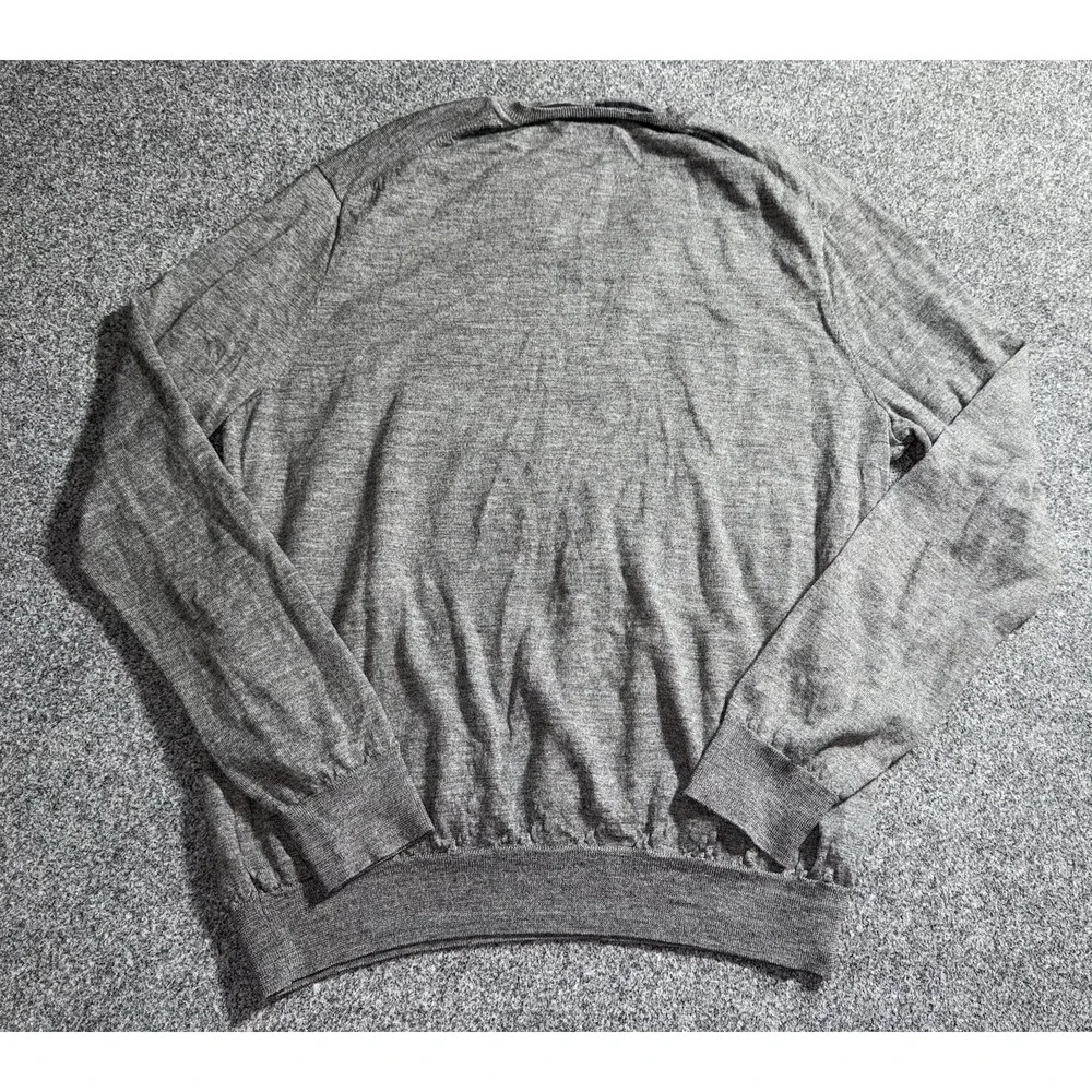 Polo Ralph Lauren Sweater Men's XL Gray‎ 100% Washable Merino Wool Classic